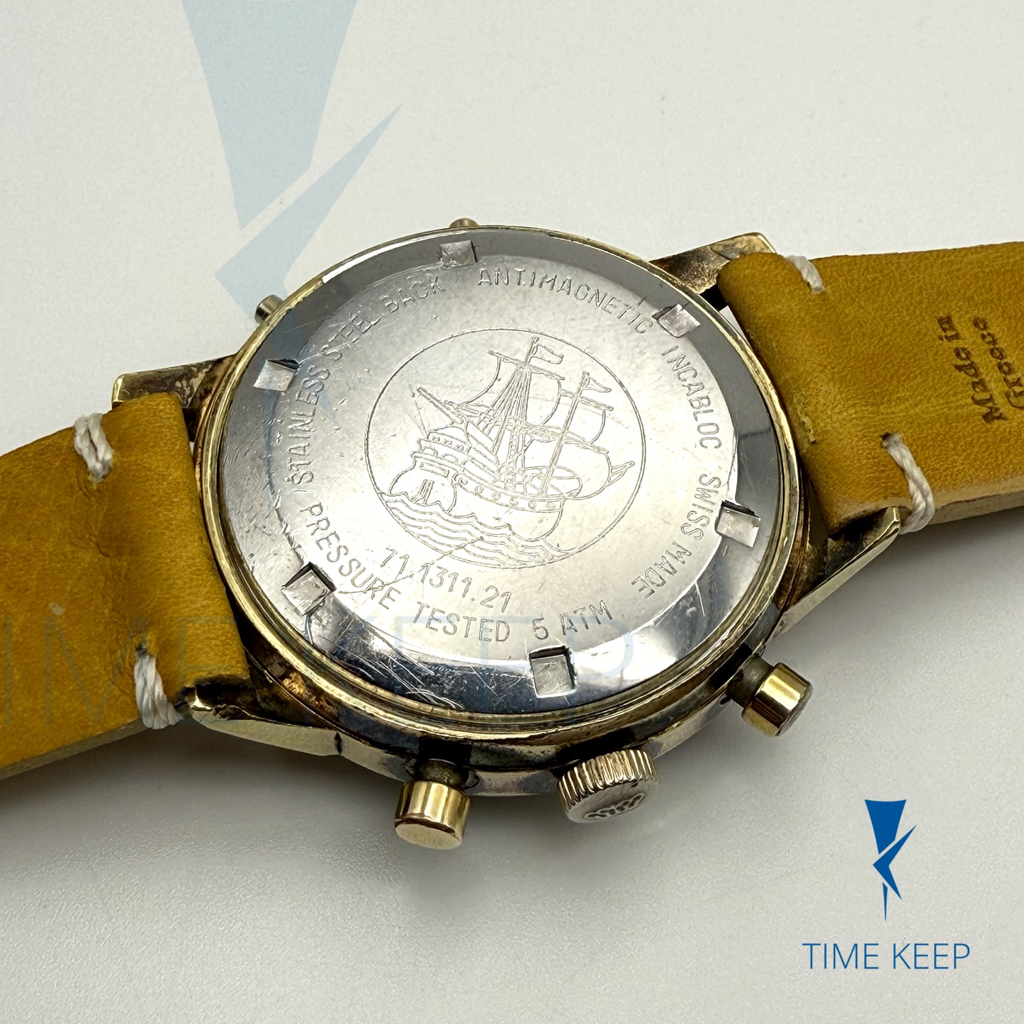 Vintage Wakmann Chronograph Triple Date Valjoux 730