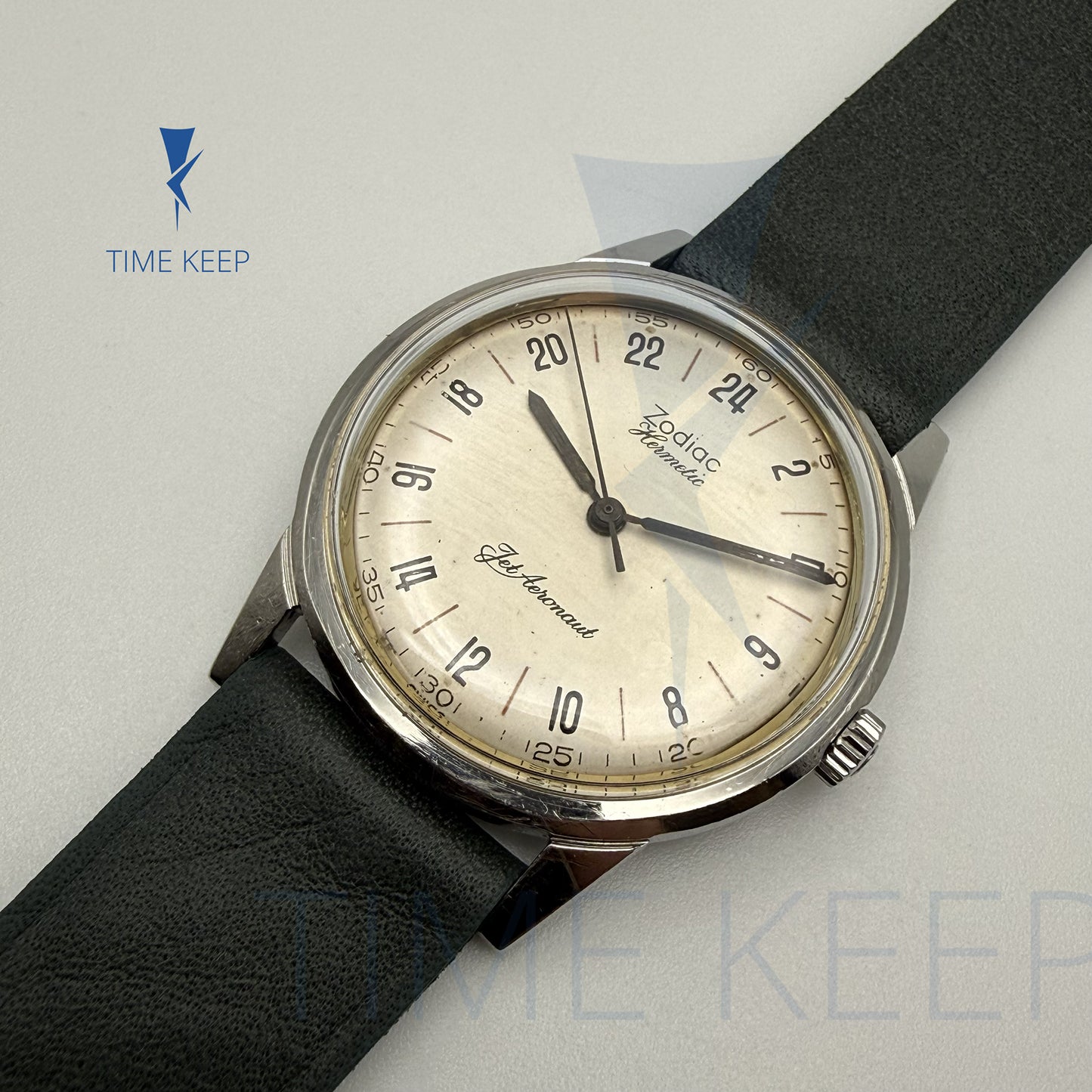 Vintage Zodiac Hermetic Jet-Aeronaut 24 Hour Dial