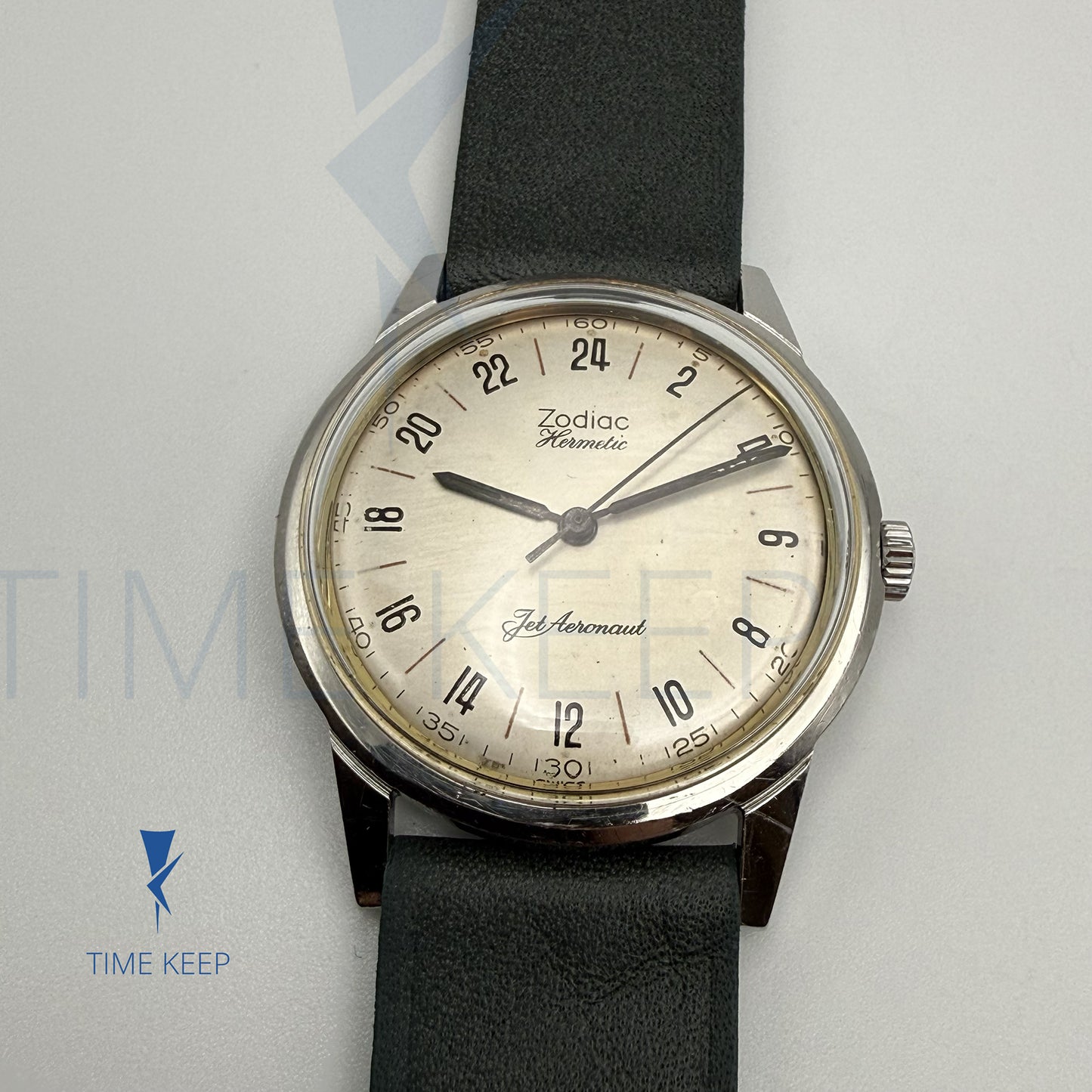 Vintage Zodiac Hermetic Jet-Aeronaut 24 Hour Dial
