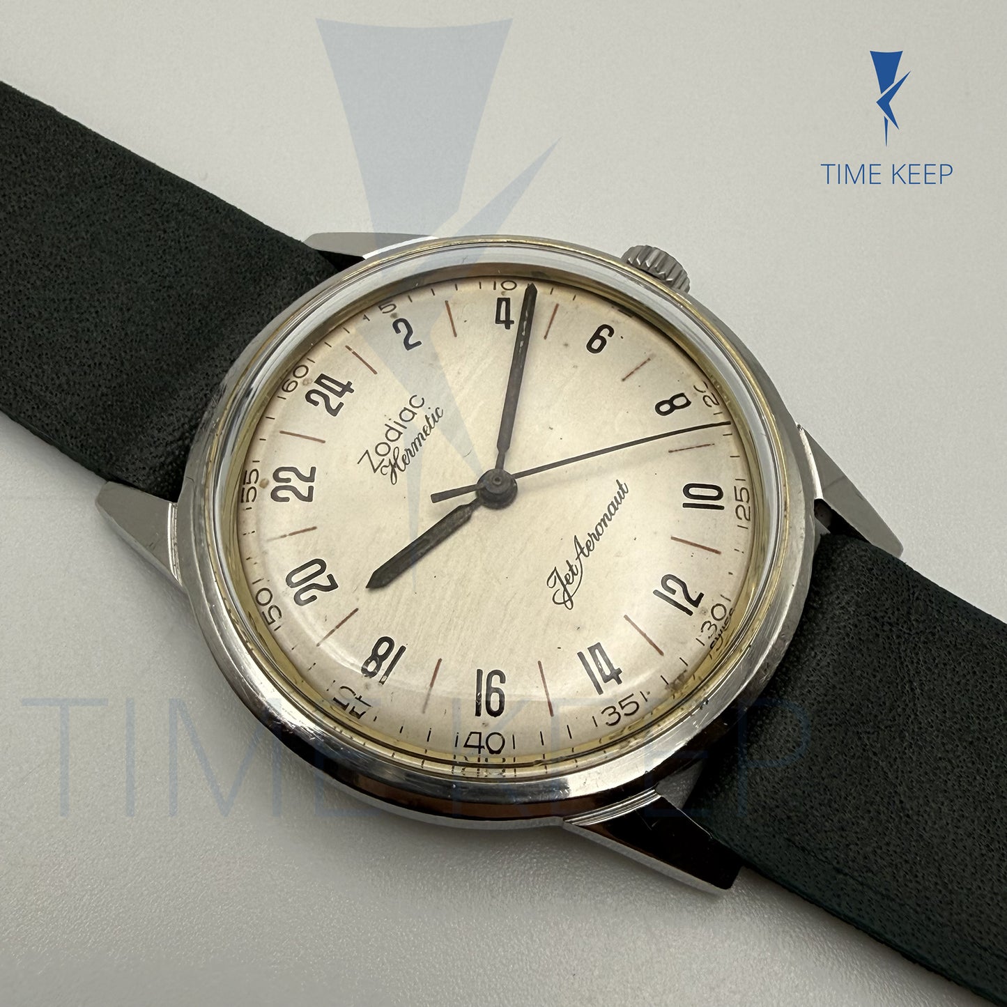 Vintage Zodiac Hermetic Jet-Aeronaut 24 Hour Dial