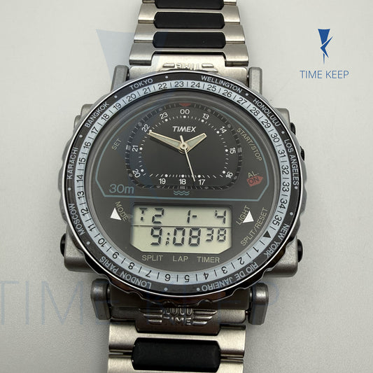 Timex Zulu Time Analog Digital Quartz Watch