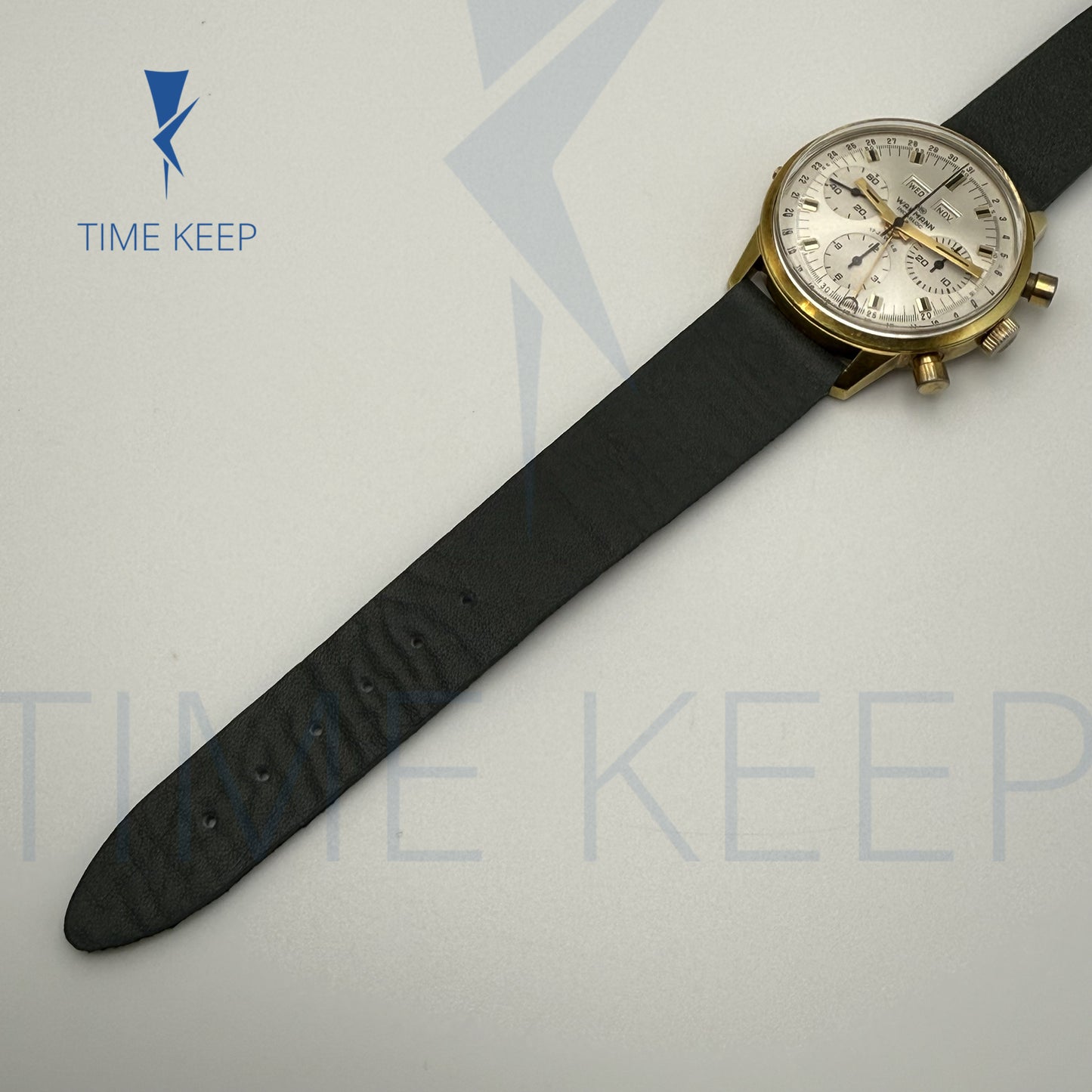 Vintage Wakmann Chronograph Triple Date Valjoux 730