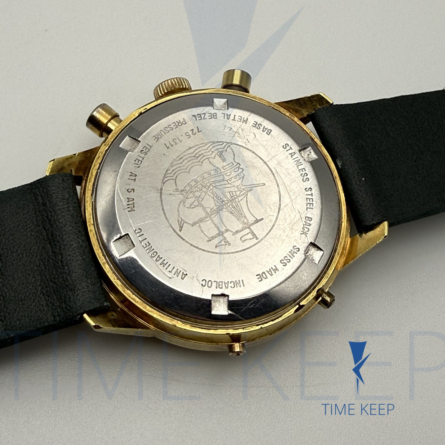 Vintage Wakmann Chronograph Triple Date Valjoux 730